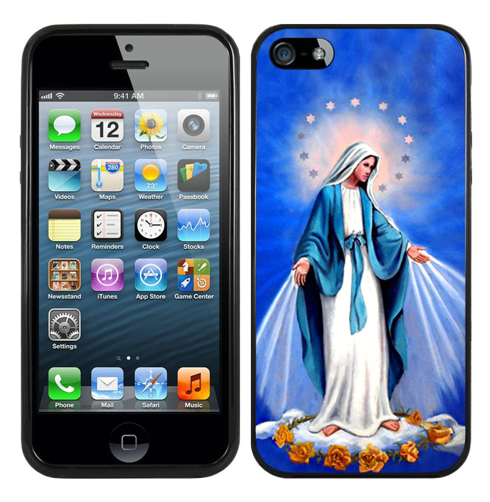 Best Virgin Mary Black iPhone 5 5S Case - Click Image to Close